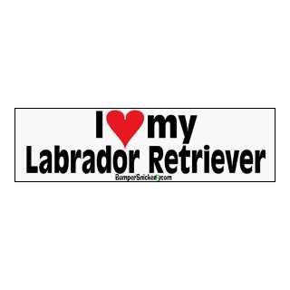  I Love My Lab   bumper stickers (Large 14x4 inches 