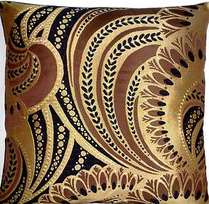 Cushion Cover Osborne&Little Fabric Pachanga Gold Black  