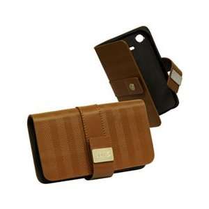   SAMSUNG LEATHER PROTECTIVE WALLET CASE, NATURAL Electronics