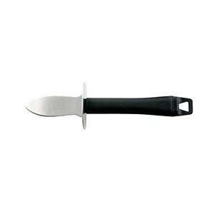 Paderno Black Handle Rounded Oyster Knife   7 7/8  