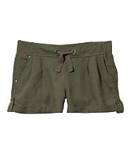 Khaki (Green) Teens Khaki Linen Shorts  234333134  New Look