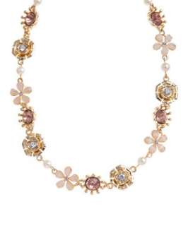 Shell Pink (Pink) Flower Necklace  249577572  New Look