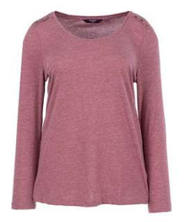 Plum (Red) Inspire Button Detail Top  230882665  New Look