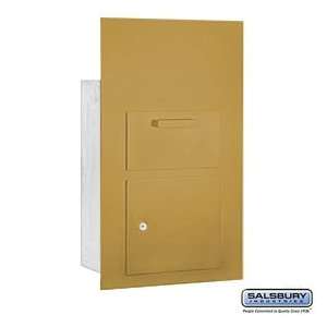 Collection Unit For 6 Door High 4B+ Mailbox Units Gold Front Loading 