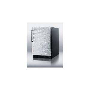   Refrigerator, 5.5 cu ft, Textured Diamond Plate Door, Black