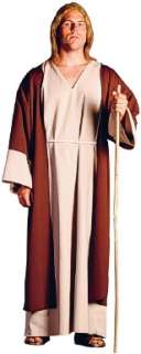 Shepherd adult costume includes a tunic, robe and tie cord. One Size 