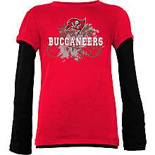 Reebok Tampa Bay Buccaneers Girls (7 16) Long Sleeve Layer T Shirt 