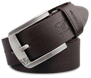   Mens Belt Genuine Leather Wolf Waist30 46 Fashion Black/Brown  