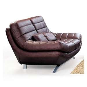  Black Armen Living Riviera Leather Loveseat Furniture 