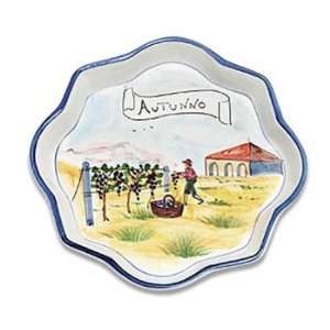  Handmade Autumn Plate from Italy