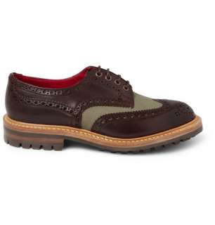 Junya Watanabe Trickers Cotton Twill and Leather Brogues  MR PORTER