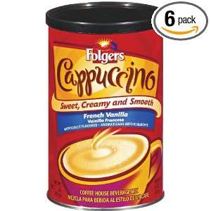 Folgers Coffee Ground Cappuccino French Vanilla, 16 Ounce Packages 