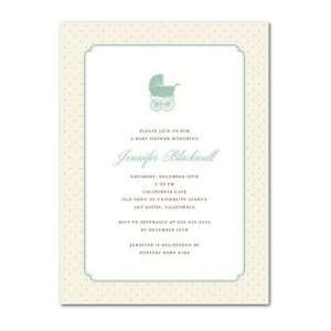   Baby Shower Invitations   Sweet Carriage Basil By Fine Moments Baby