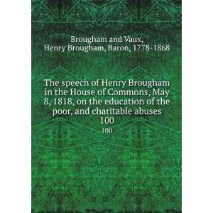   poor, and charitable abuses. Henry Brougham Brougham and Vaux Books