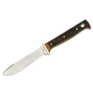   Blade Knife with Autumn Bone Handles & Brass Guard