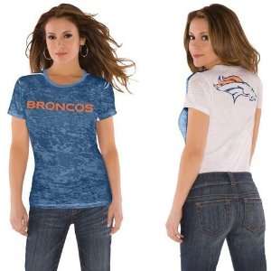 Denver Broncos Womens Sublimated Burnout T Shirt  Sports 