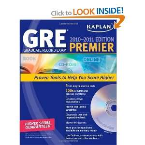  Kaplan GRE Exam 2010 2011 Premier with CD ROM (Kaplan GRE 
