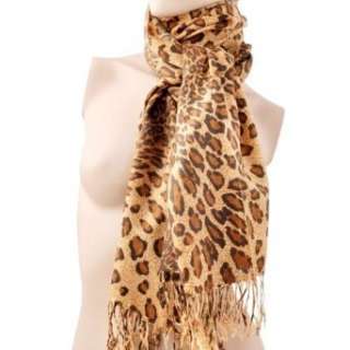  Leopard Animal Print Pashmina Shawl   Orange, Gift Idea Clothing