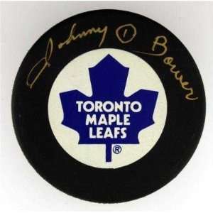Autographed Johnny Bower Hockey Puck   ~psa Dna~hof~   Autographed NHL 