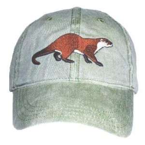 River Otter Embroidered Cotton Cap