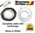 Gear Cable for Sturmey Archer 3 Speed Hub   Black or White   Complete