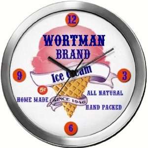  WORTMAN 14 Inch Ice Cream Metal Clock Quartz Movement 