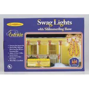  4 each Swag With Twinkle Bow Light 6 (K04040A1)