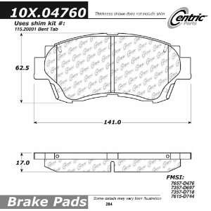  Centric Parts, 102.04760, CTek Brake Pads Automotive