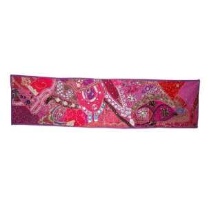  Zari Beads & Old Dress Patch Work Wall Hanging Tapestry 