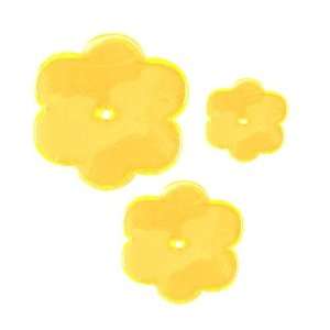  Ka Jinker Vinyl Jem Flowers Yellow Assorted Sizes 39 per 