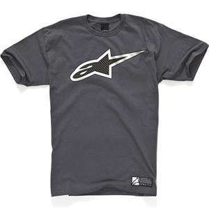  Alpinestars Carbon Fiber T Shirt   Small/Charcoal/White 