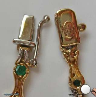 Smaragd Armband 14kt 585 Gold Armband Damen Armband Goldband Brillant 