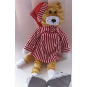 Henry the Cat Bean Bag 15 Plush Wearing Bedtime Outfit with Hat and 