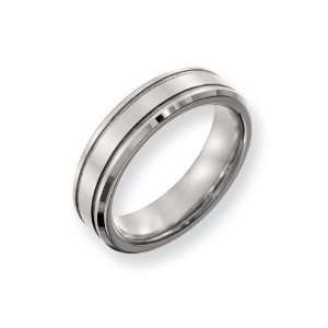  Dura Tungsten Grooved Flat 6mm Polished Band ring Jewelry