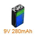 One Piece New 9V Ni MH Rechargeable Batteries 280 mAh  