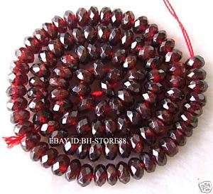 5mm Natural Red Garnet Faceted Beads 15  