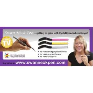  Pink Swan Neck Pen Left Hand Pen in Twin Pack (2) Office 
