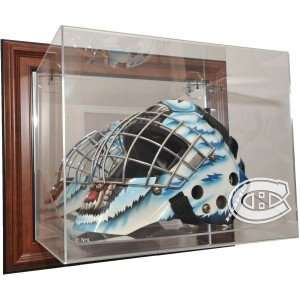  Montreal Canadiens Goalie Mask Case Up Display Case, Brown 