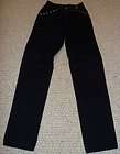 ladies juniors cowgirl black denim rockies jeans 5 6 long