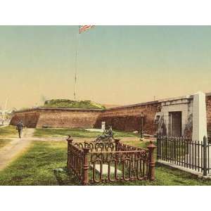  Vintage Travel Poster   Fort Moultrie Charleston S.C. 24 X 