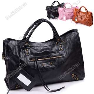 Fashion Celebrity Motorcycle Bags Womens PU Leather Shoulder Bag Tote 