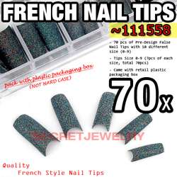   my store product name 70 pcs pre designed french false nail tips