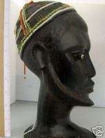 AFRICAN PRINCE HEAD CARVING VERY HEAVY WOOD  