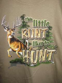 BuckWear This Little Runt Can Hunt Tee Large  