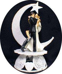 SEXY Bride Groom Moonlight Dance Wedding Cake Topper  