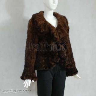 Brand New Mink Fur Knitted Jacket/Coat S/M/L/XL/XXL  