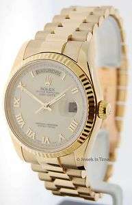 Rolex Mens Day Date President 118238 K 18k Yellow Gold JEWELS IN TIME 