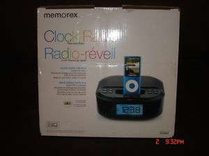 MEMOREX DUAL ALARM CLOCK RADIO W/ MP3 DOCKING STATION  