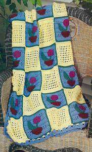BEAUTIFUL FLOWER POT AFGHAN ~ Crochet Pattern ~  