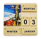 Dauerkalender aus Holz Kalender auch für Senioren